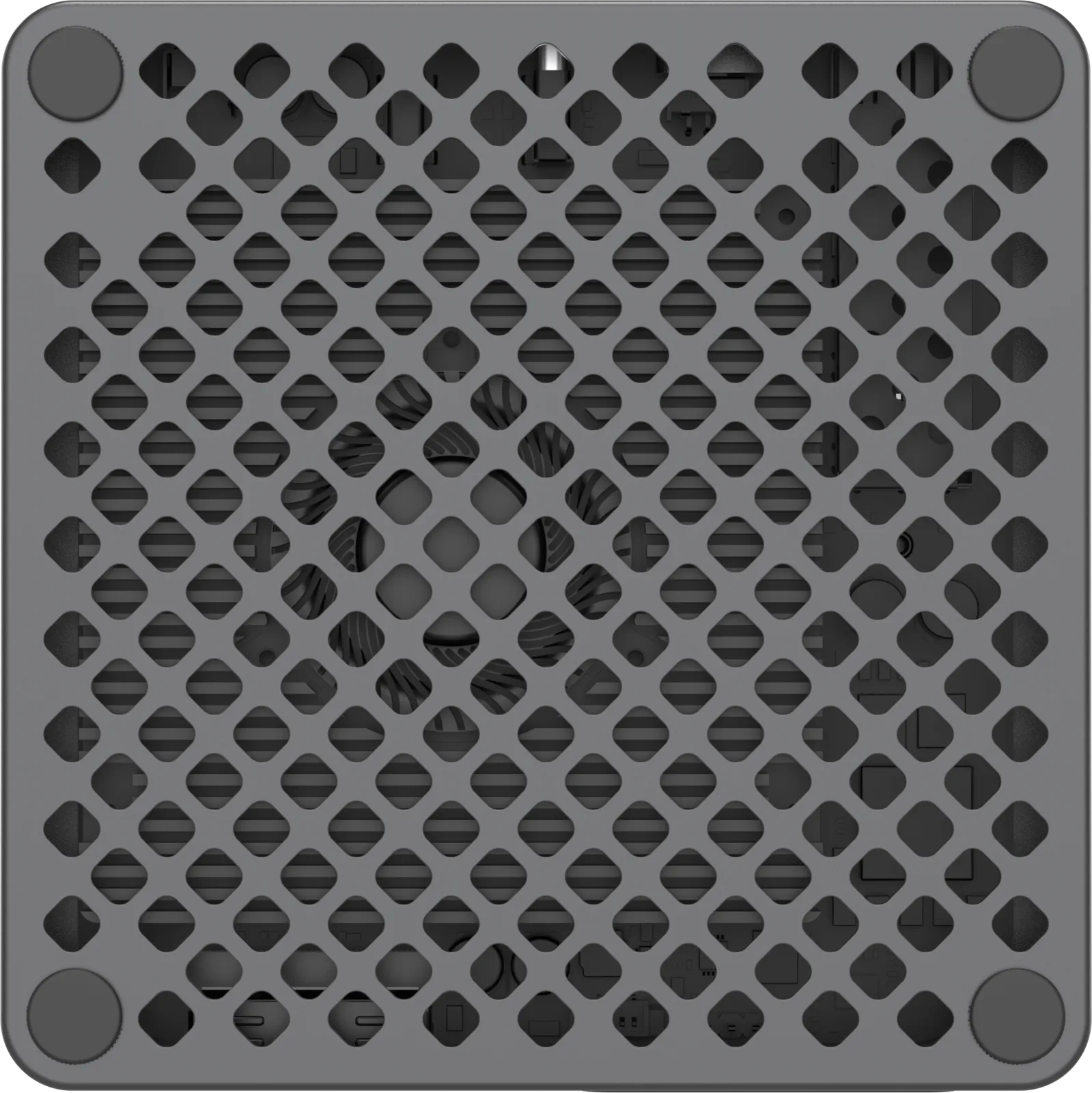 Bottom view with intake grille