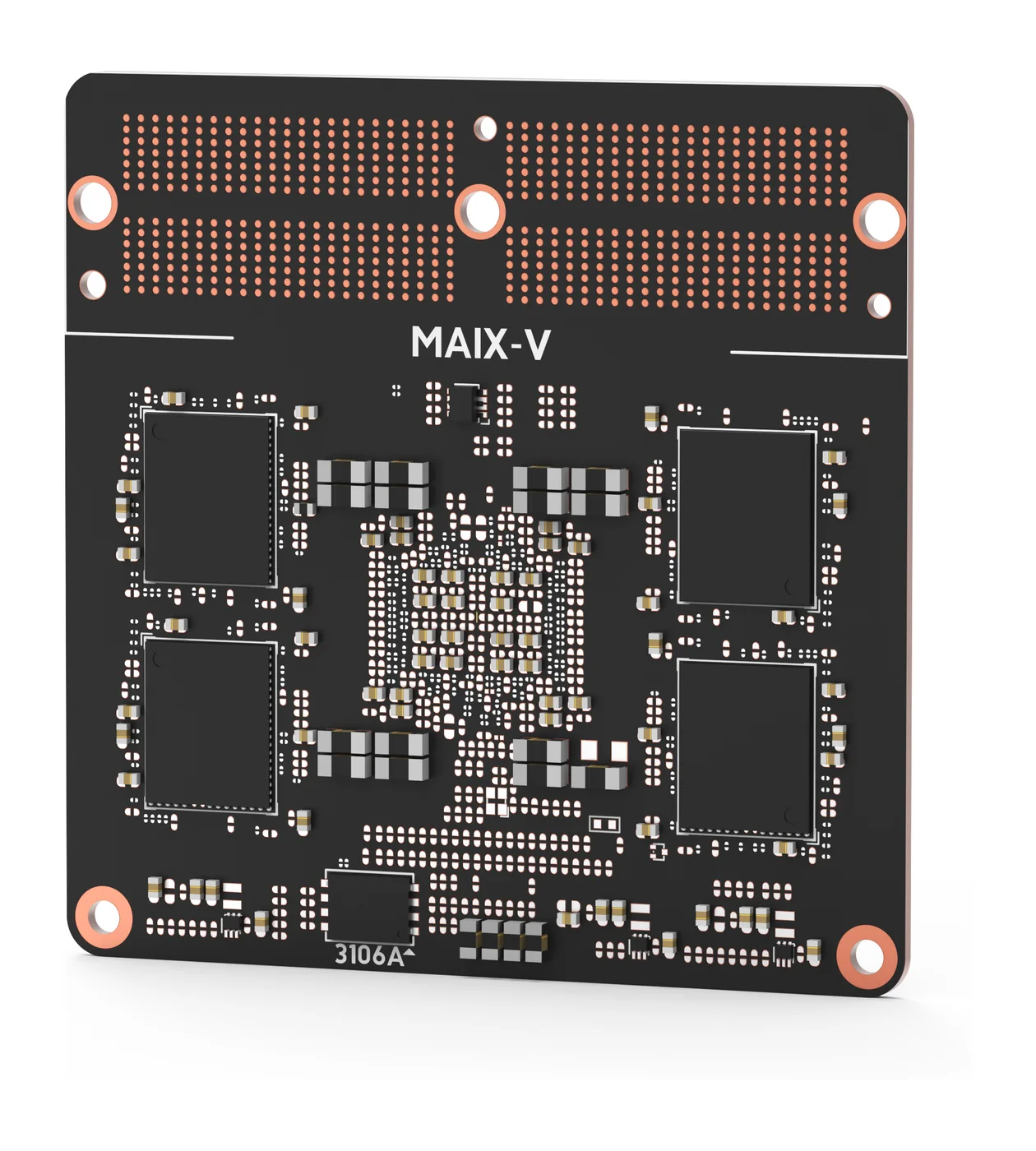 Maix-V core module, bottom with LPCAMM2 contacts